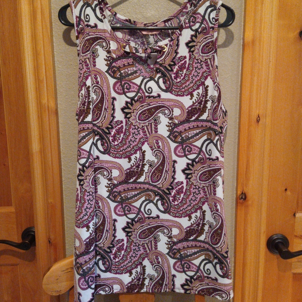 SJS Paisley Print Women's Sleeveless Top